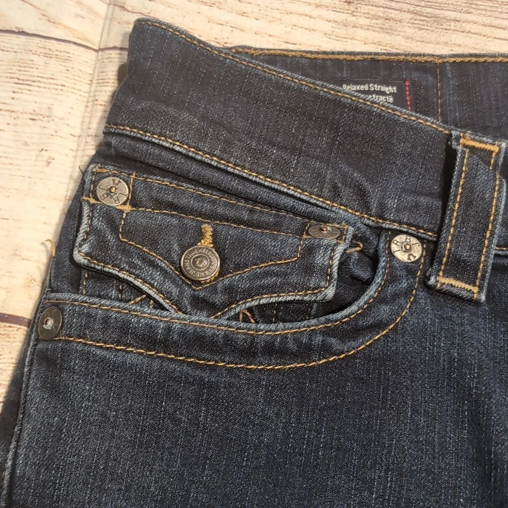 True Religion Men's Ricky relaxed straight flap pockets size 29 jeans